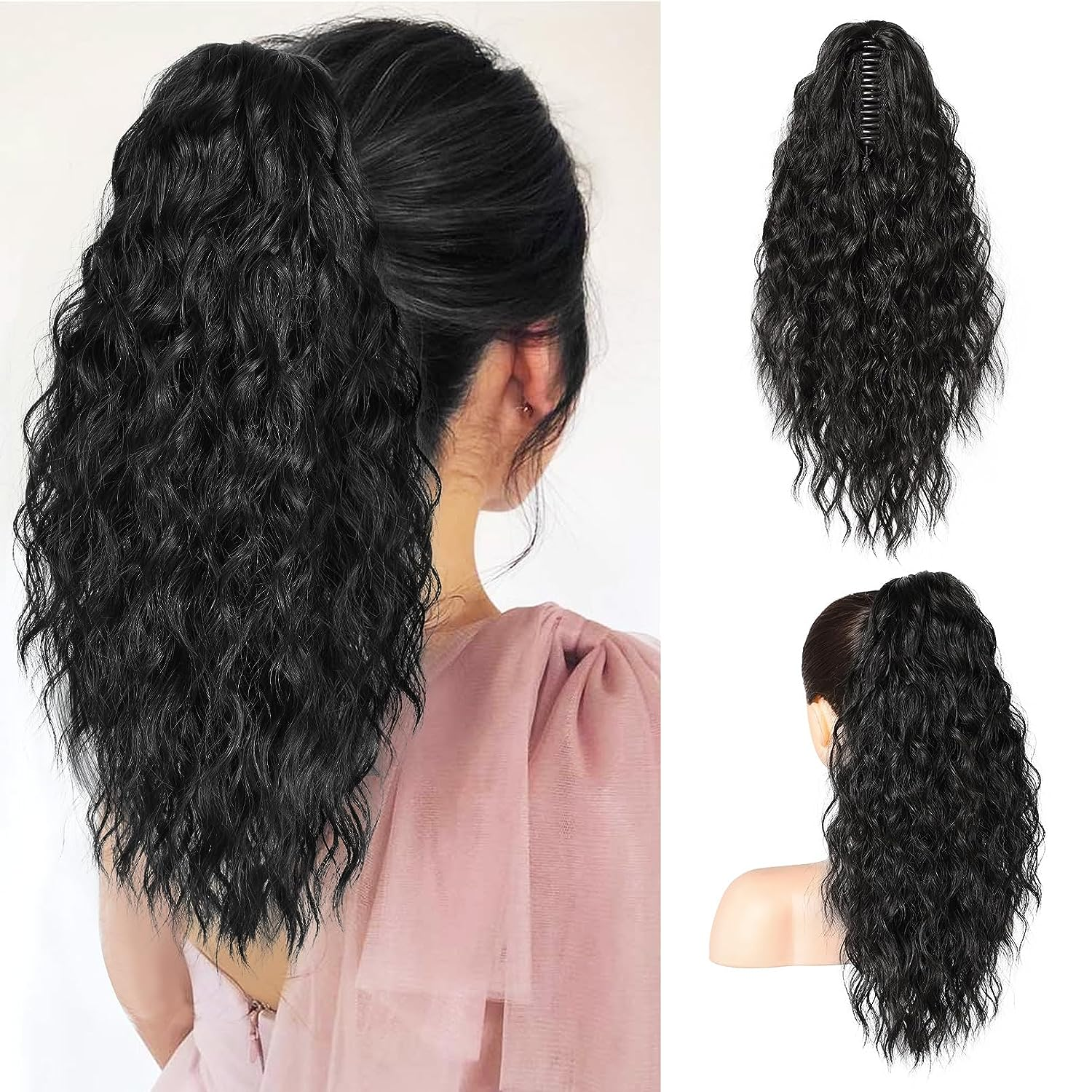 18 Inch Glamorous Wavy Hair Extension with Ponytail