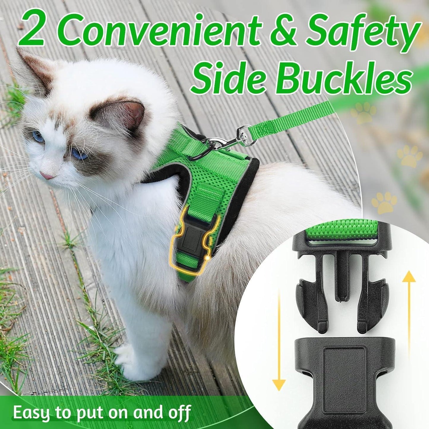 Rabbitgoo Adjustable Cat Harness and Leash Set