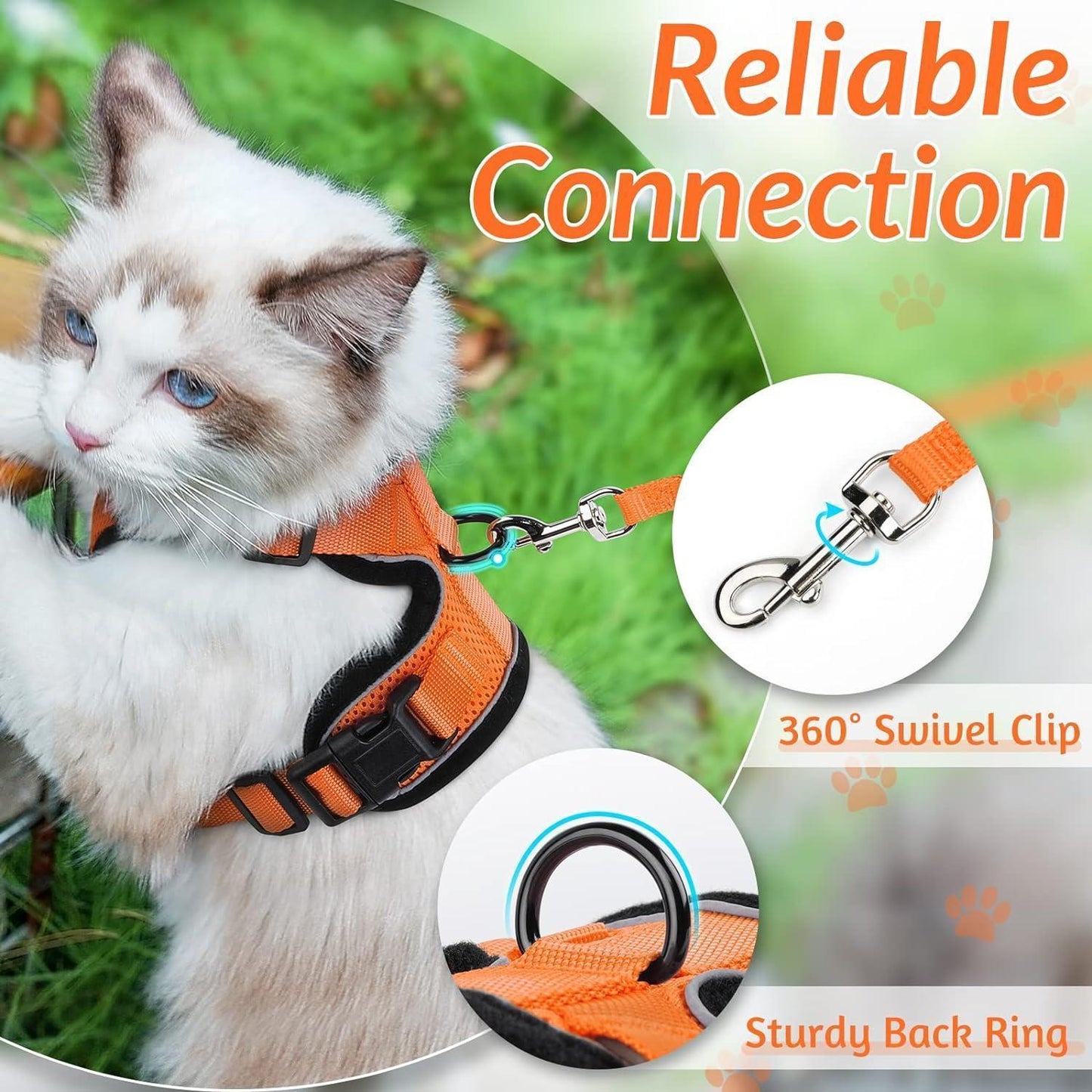 Rabbitgoo Adjustable Cat Harness and Leash Set
