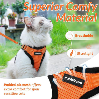 Rabbitgoo Adjustable Cat Harness and Leash Set