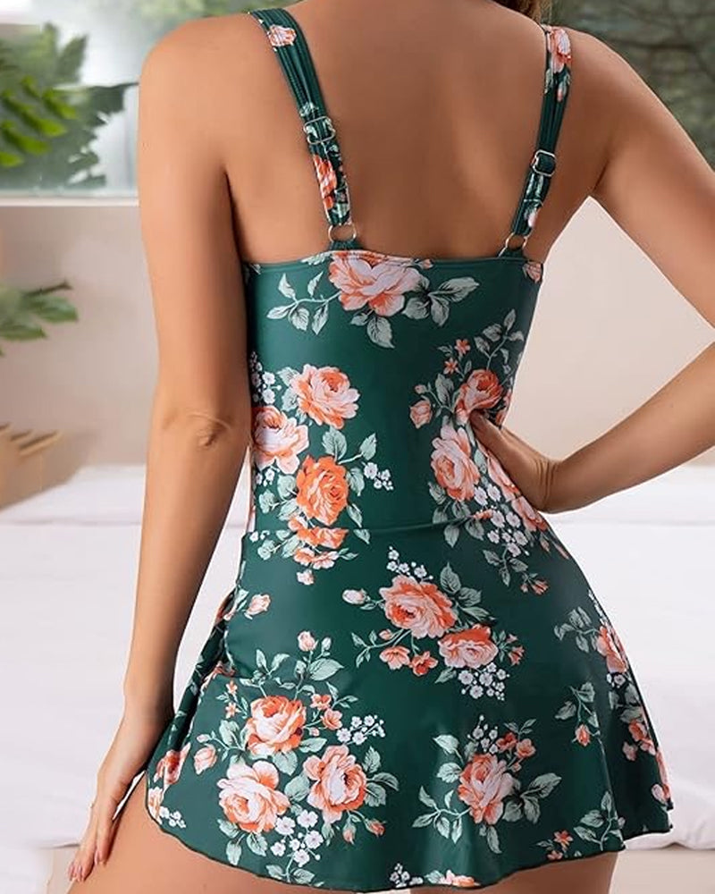 SnatchTie™ Floral Mini Dress