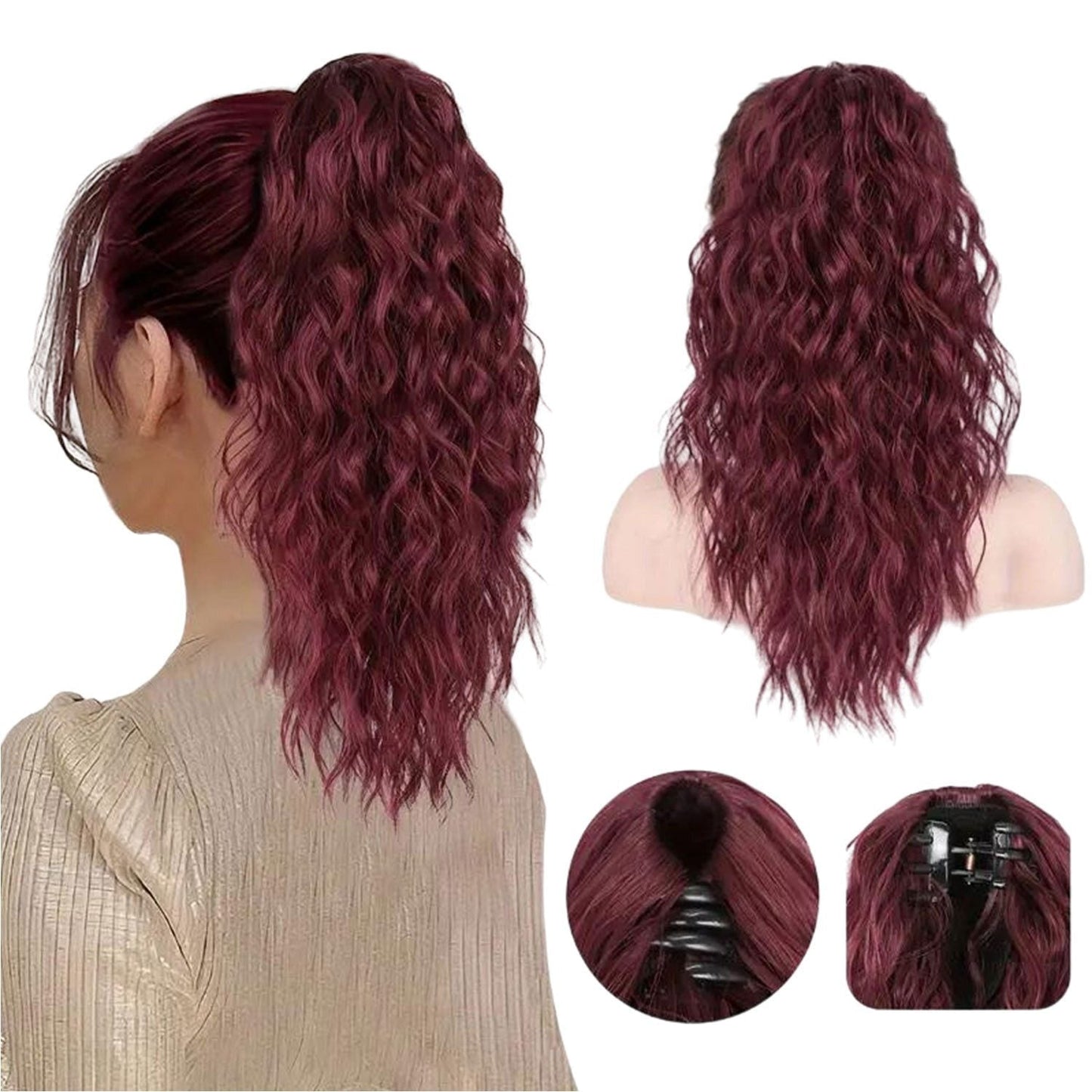 18 Inch Glamorous Wavy Hair Extension with Ponytail